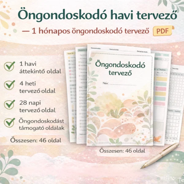 Öngondoskodó tervező – 1 hónap tudatos feltöltődés